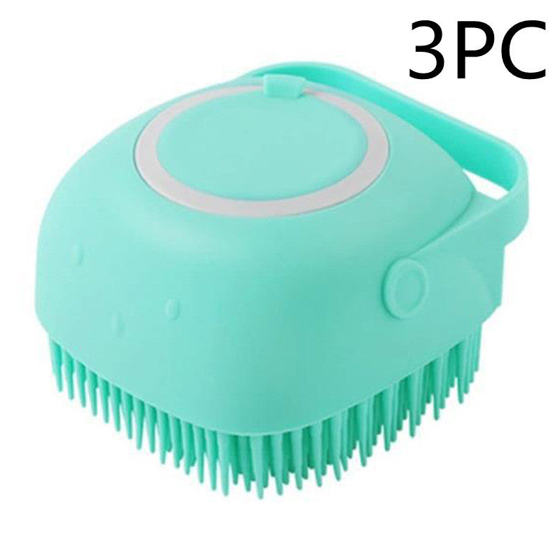 Silicone Dog Bath Massage Glove Brush 