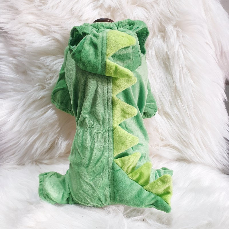 Pet Dog Cat Funny Halloween Dinosaur Transformation Costume 