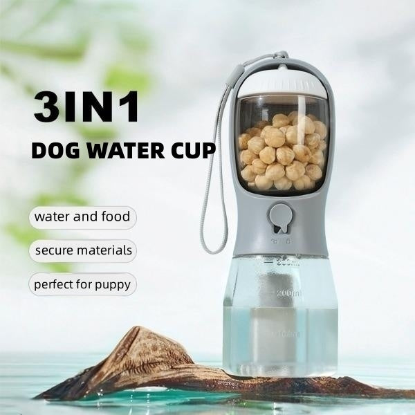 Dog Water Cup Drinking Food Garbage Bag Three-in-one Portable Small Multi-functional Pet Cups Pets Supplies Rallie Pets