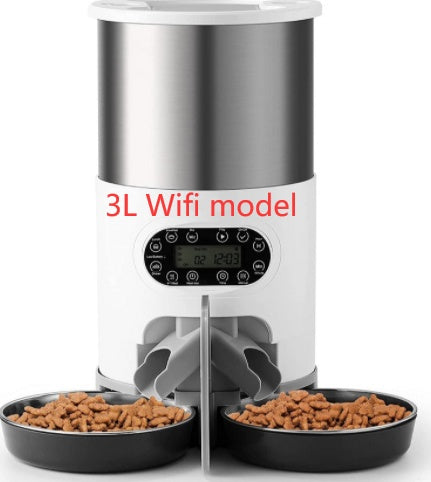 Automatic pet feeder - Feed two pets at once 