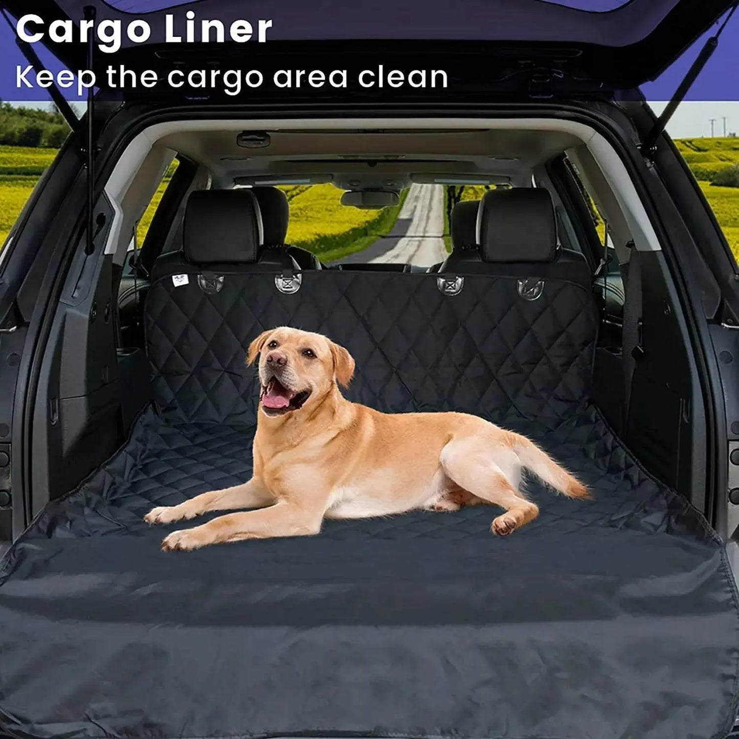 Seat Cover Rear Back Car Pet Dog Travel Waterproof Bench Protector 