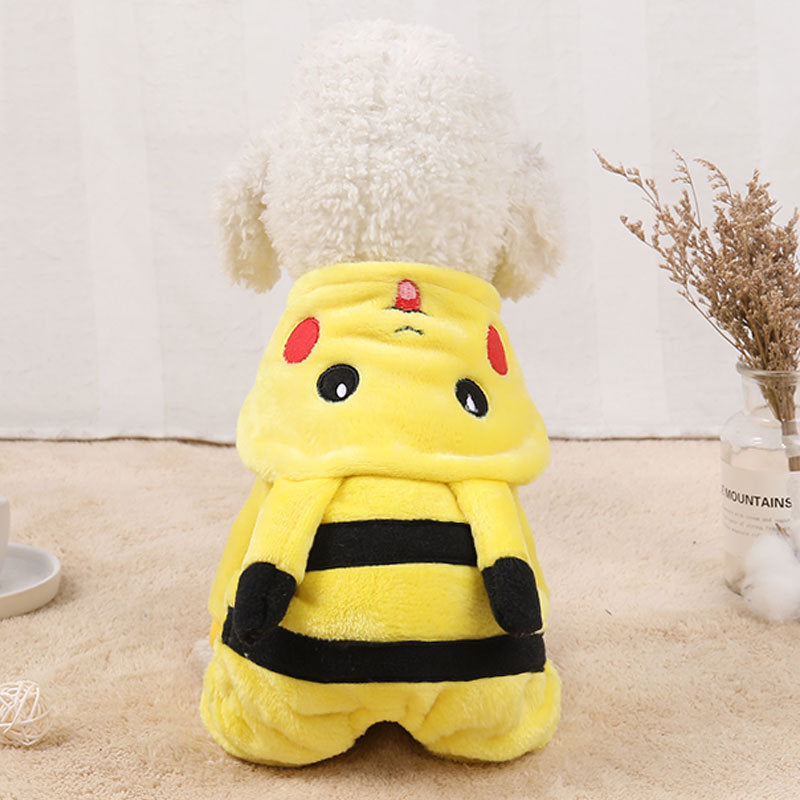 Pet Clothes Autumn Winter Cute Cat Costume - Cartoon Cosplay Cat Coat 