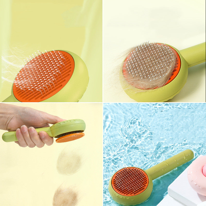 Doughnut Shaped Pet Cat De-shedding Comb 