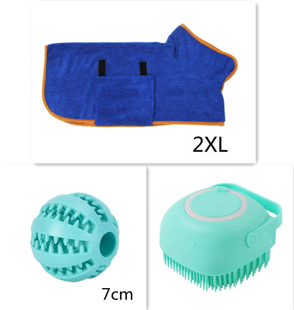 Silicone Dog Bath Massage Glove Brush 